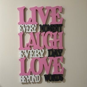 Hand-Painted Live, Laugh, Love Wall Decor